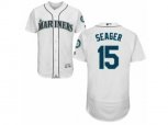 Seattle Mariners #15 Kyle Seager White Flexbase Authentic Collection MLB Jersey