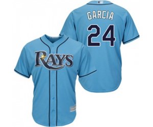 Tampa Bay Rays #24 Avisail Garcia Replica Light Blue Alternate 2 Cool Base Baseball Jersey