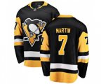 Pittsburgh Penguins #7 Paul Martin Fanatics Branded Black Home Breakaway NHL Jersey
