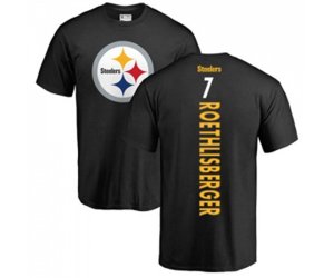 Pittsburgh Steelers #7 Ben Roethlisberger Black Backer T-Shirt