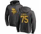Minnesota Vikings #75 Brian O'Neill Ash One Color Pullover Hoodie