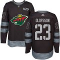 Minnesota Wild #23 Gustav Olofsson Premier Black 1917-2017 100th Anniversary NHL Jersey