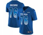 Seattle Seahawks #76 Duane Brown Limited Royal Blue 2018 Pro Bowl Football Jersey
