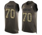 Baltimore Ravens #70 Ben Powers Limited Green Salute to Service Tank Top Football Jersey