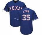 Texas Rangers #35 Lance Lynn Authentic Royal Blue Team Logo Fashion Cool Base Baseball Jersey