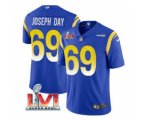 Los Angeles Rams #69 Sebastian Joseph-Day Royal 2022 Super Bowl LVI Vapor Limited Stitched Jersey