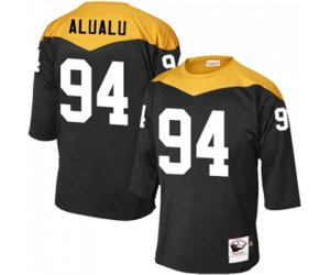 Pittsburgh Steelers #94 Tyson Alualu Elite Black 1967 Home Throwback Football Jersey