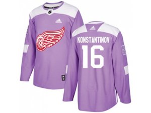 Detroit Red Wings #16 Vladimir Konstantinov Purple Authentic Fights Cancer Stitched NHL Jersey