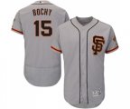San Francisco Giants #15 Bruce Bochy Grey Alternate Flex Base Authentic Collection Baseball Jersey
