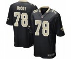 New Orleans Saints #78 Erik McCoy Game Black Team Color Football Jersey