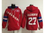 Women Montreal Canadiens #27 Alex Galchenyuk Red Old Time Heidi NHL Hoodie