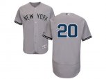 New York Yankees #20 Jorge Posada Grey Flexbase Authentic Collection MLB Jersey