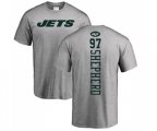 New York Jets #97 Nathan Shepherd Ash Backer T-Shirt