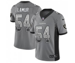 Oakland Raiders #54 Emmanuel Lamur Limited Gray Rush Drift Fashion Football Jersey