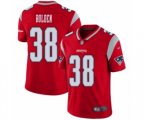 New England Patriots #38 Brandon Bolden Limited Red Inverted Legend Football Jersey