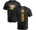 NHL Adidas Pittsburgh Penguins #24 Jarred Tinordi Black Backer T-Shirt