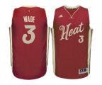 Miami Heat #3 Dwyane Wade Authentic Red 2015-16 Christmas Day Basketball Jersey