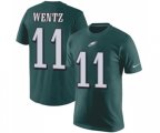 Philadelphia Eagles #11 Carson Wentz Green Rush Pride Name & Number T-Shirt