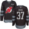 New Jersey Devils #37 Pavel Zacha Authentic Black 1917-2017 100th Anniversary NHL Jersey