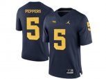 2016 Men's Jordan Brand Michigan Wolverines Jabrill Peppers #5 College Football Limited Jersey - Navy Blue