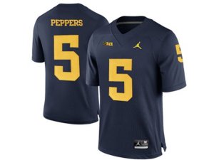 2016 Men\'s Jordan Brand Michigan Wolverines Jabrill Peppers #5 College Football Limited Jersey - Navy Blue