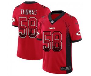 Kansas City Chiefs #58 Derrick Thomas Limited Red Rush Drift Fashion Football Jersey
