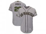 San Francisco Giants #28 Buster Posey Gray Flexbase Authentic Collection 2018 Memorial Day Stitched MLB Jersey