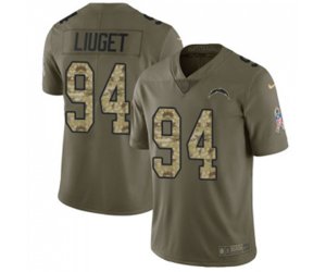 Los Angeles Chargers #94 Corey Liuget Limited Olive Camo 2017 Salute to Service Football Jersey