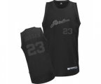 Chicago Bulls #23 Michael Jordan Authentic All Black Basketball Jersey