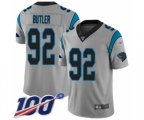 Carolina Panthers #92 Vernon Butler Silver Inverted Legend Limited 100th Season Football Jersey