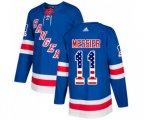 Adidas New York Rangers #11 Mark Messier Authentic Royal Blue USA Flag Fashion NHL Jersey
