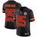 Kansas City Chiefs #25 Clyde Edwards-Helaire Black Stitched Limited Rush Jersey