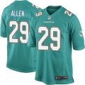 Miami Dolphins #29 Nate Allen Game Aqua Green Team Color NFL Jersey