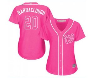 Women\'s Washington Nationals #20 Kyle Barraclough Authentic Pink Fashion Cool Base Baseball Jersey