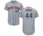 New York Mets #44 Jason Vargas Grey Road Flex Base Authentic Collection Baseball Jersey