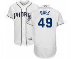 San Diego Padres Michel Baez White Home Flex Base Authentic Collection Baseball Player Jersey