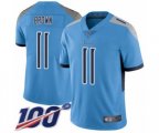 Tennessee Titans #11 A.J. Brown Light Blue Alternate Vapor Untouchable Limited Player 100th Season Football Jersey