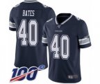 Dallas Cowboys #40 Bill Bates Navy Blue Team Color Vapor Untouchable Limited Player 100th Season Football Jersey
