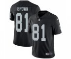 Oakland Raiders #81 Tim Brown Black Team Color Vapor Untouchable Limited Player Football Jersey