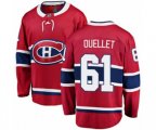 Montreal Canadiens #61 Xavier Ouellet Authentic Red Home Fanatics Branded Breakaway NHL Jersey