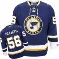 St. Louis Blues #56 Magnus Paajarvi Premier Navy Blue Third NHL Jersey
