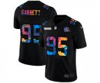 Cleveland Browns #95 Myles Garrett Multi-Color Black 2020 NFL Crucial Catch Vapor Untouchable Limited Jersey
