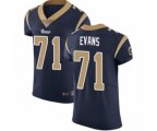 Los Angeles Rams #71 Bobby Evans Navy Blue Team Color Vapor Untouchable Elite Player Football Jersey