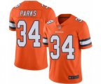Denver Broncos #34 Will Parks Limited Orange Rush Vapor Untouchable Football Jersey