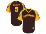 New York Mets #5 David Wright Authentic Brown 2016 All-Star National League BP Cool Base MLB Jersey