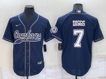 Dallas Cowboys #7 Trevon Diggs Navy Blue Stitched Cool Base Nike Baseball Jersey