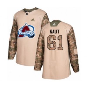 Colorado Avalanche #61 Martin Kaut Authentic Camo Veterans Day Practice NHL Jersey