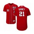 Washington Nationals #21 Tanner Rainey Red Alternate Flex Base Authentic Collection Baseball Player Jersey