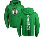 Boston Celtics #6 Bill Russell Kelly Green Backer Pullover Hoodie