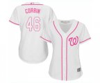 Women's Washington Nationals #46 Patrick Corbin Replica White Fashion Cool Base Baseball Jersey